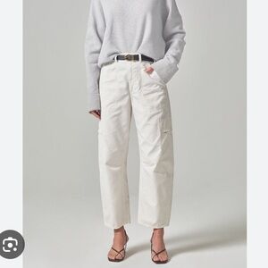 NWOT Citizens of Humanity White Marcelle Cargo Pants